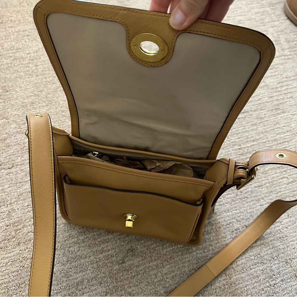 Coach Tan Leather Legacy Archive Rambler Crossbody Bag Tassel Purse 21194 - Picture 5 of 9